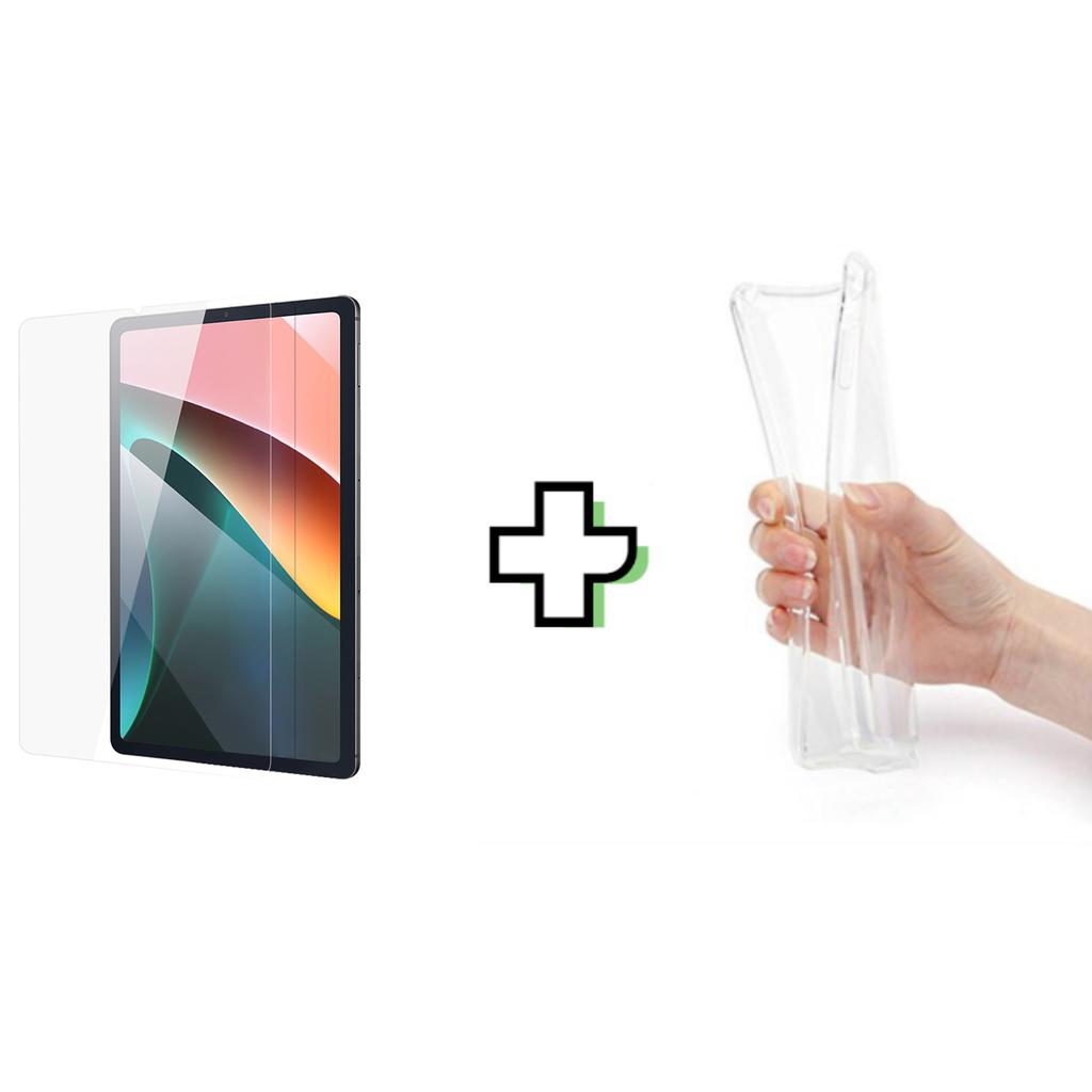 Чехол с подушками безопасности 2 в 1 и стеклом для Xiaomi Pad 5 Pro 2021, чехол для планшета, защитный чехол с четырьмя задними частями, прозрачный ТПУ, Xiaomi Mi Pad 5 Mipad 5 Pro