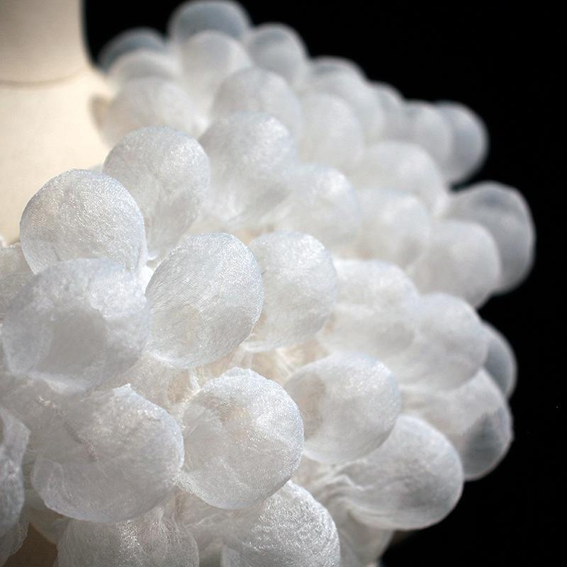 85X20см 3D Ткань из пузырчатой пряжи, жатка, пена с термофиксацией, прозрачная, вогнутая форма, кружево для одежды швейного дизайнера