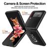 Модный матовый кожаный чехол для Samsung Galaxy Z Flip 3 Flip4 Flip 4 5g Flip3 Finger Ring Thin Protective Cover Funda