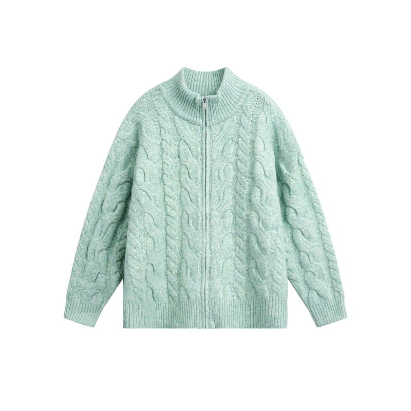 Кардиган свитер в стиле Old Money Dream Made с изюминкой New Rich для мужчин Зимний утолщенный трикотаж Рельефный свитер