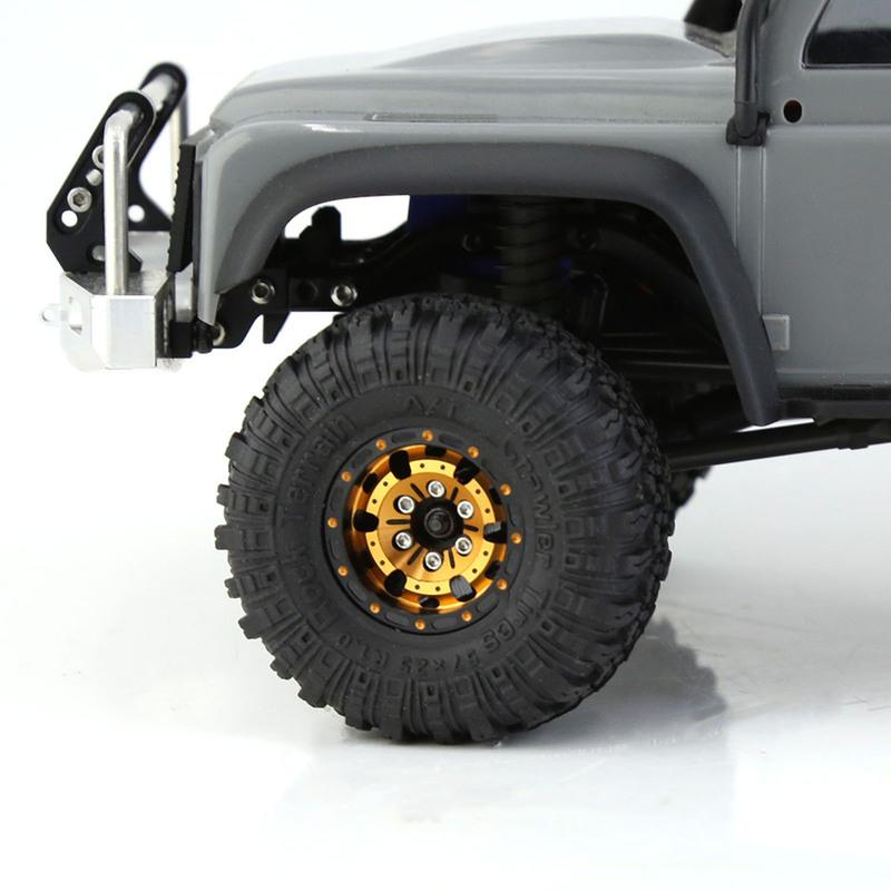 4pcs scx24 beadlock wheels scx24 tires 1.0 beadlock wheels 1.0 crawler trx4m tires 1/18 1/24 RC Crawler Car Axial AX24 FMS FCX2