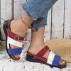 New Wide Width Wedge Sandals for Women Chunky Slide Slippers with Buckle Strap, Fashion Peep-Toe Summer Flip Flops
