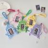 Cute Ballet-Style Ribbon Photocard Holder Plush Card Holder With Lanyard Idol Photo Storage Card Display Protective Pendant Gift