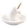 [P9516] - Ivory Gold 'Unicorn' Ring Holder - 10x8 Cm