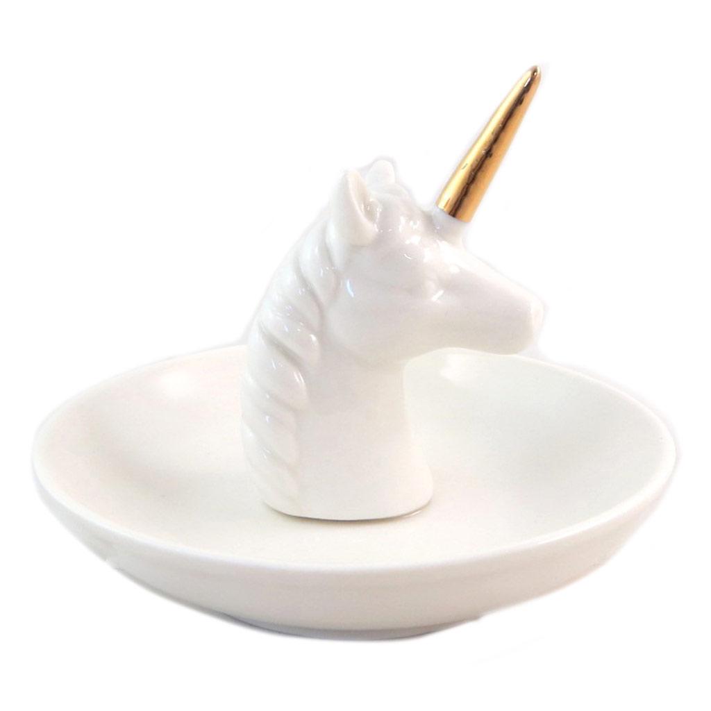 Les Trésors De Lily [P9516] - Держатель для кольца «Единорог», золото цвета слоновой кости - 10x8 см