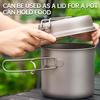Outdoor Pure Titanium Pot Set, High-end Camping Pot Set, Portable Foldable Cookware, Hiking Outdoor Tableware