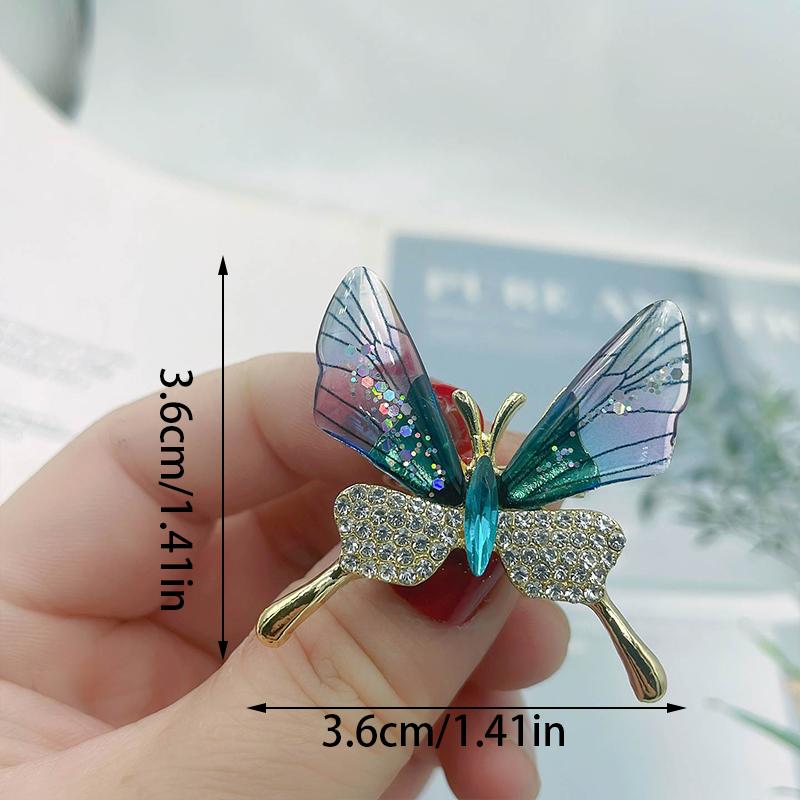 Брошь-бабочка-стрекоза-пчела, насекомое, эмаль, жемчуг, кристалл и стразы, корсажные броши