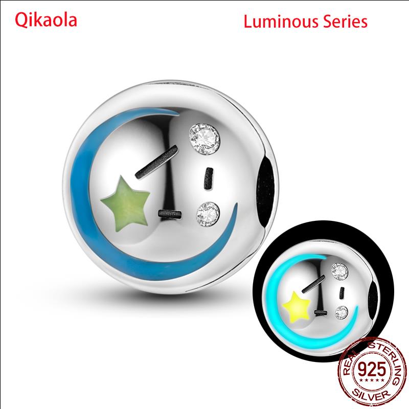 Original 100% sS925 Sterling Silver Luminous Octopus Ocean Series Charms Fit Bracelet DIY Beads Ms Jewelry Gift New In