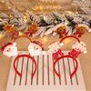 Christmas Headband Santa Plaid Holiday Claus Reindeer Snowman Bear Anti-slip Decoration Adults Kids Cute Xmas