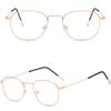 Protection Square Frame Metal Eyeglasses Anti-Blue Light Glasses Computer Goggles Ultra Light Frame