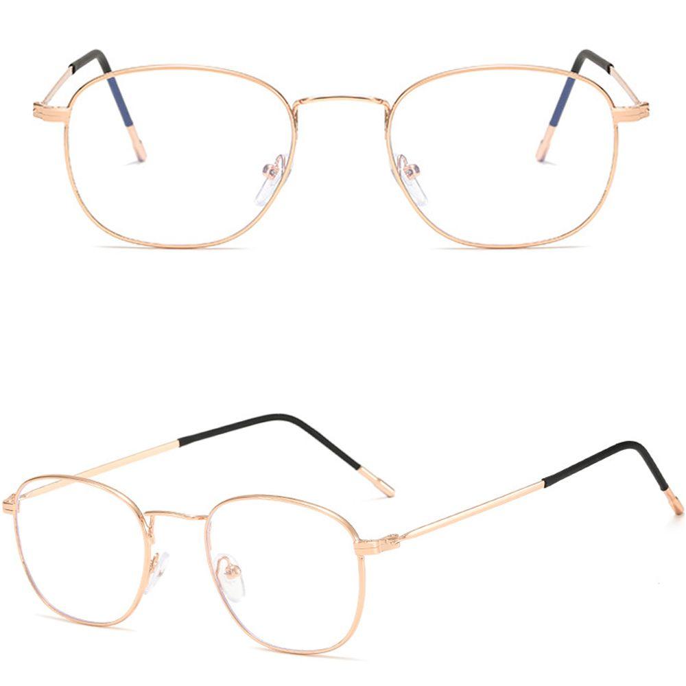 Protection Square Frame Metal Eyeglasses Anti-Blue Light Glasses Computer Goggles Ultra Light Frame