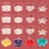 High Transparency Handmade Plastic Tealight Cups - Flame Retardant, Small Shell, Round, Square, Heart, Star Shapes, Single Pack