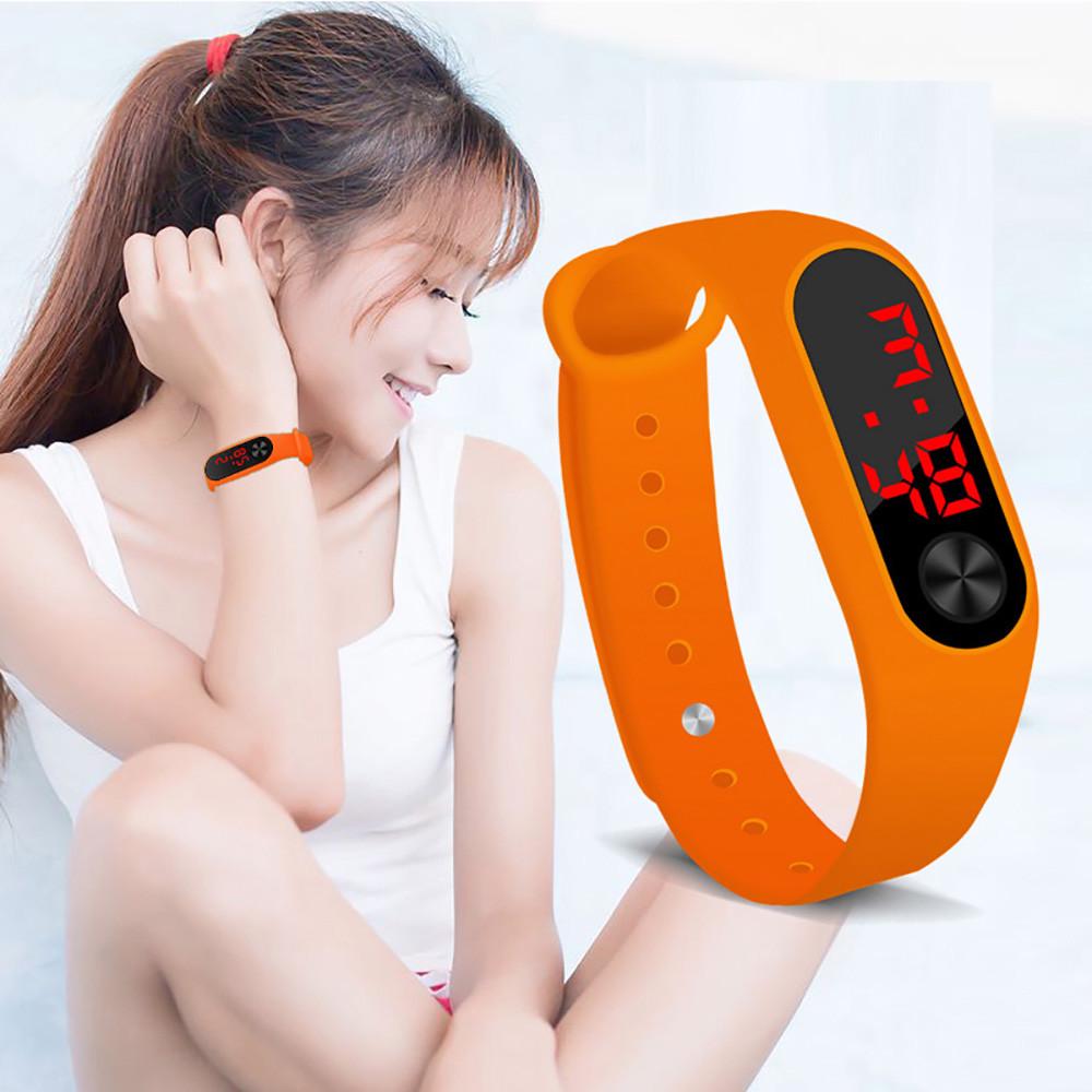 LED Digital Sport Watch Adjustable Silicone Strap Electronic Wristwatch Fitness Tracker with Time Display and Water Resistant Design for Daily Use