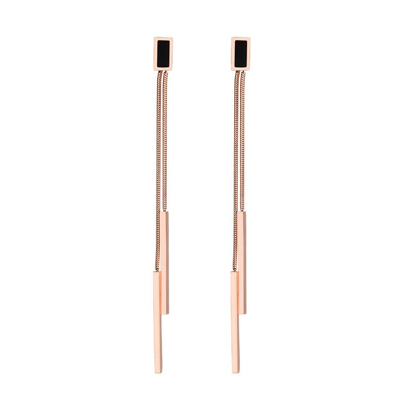 Vintage Long Tassel Geometric Square Drop Earrings For Women Korean Long Thread Dangle Earrings Fashion Jewelry Oorbellen Brincos