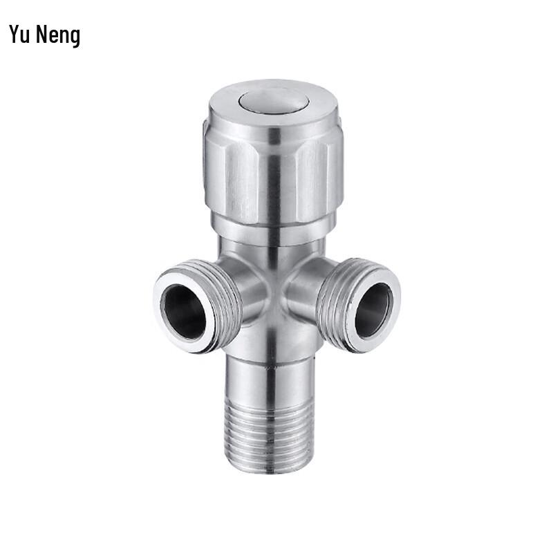YUNENG 304 Stainless Steel Dual Outlet Angle Stop Valve