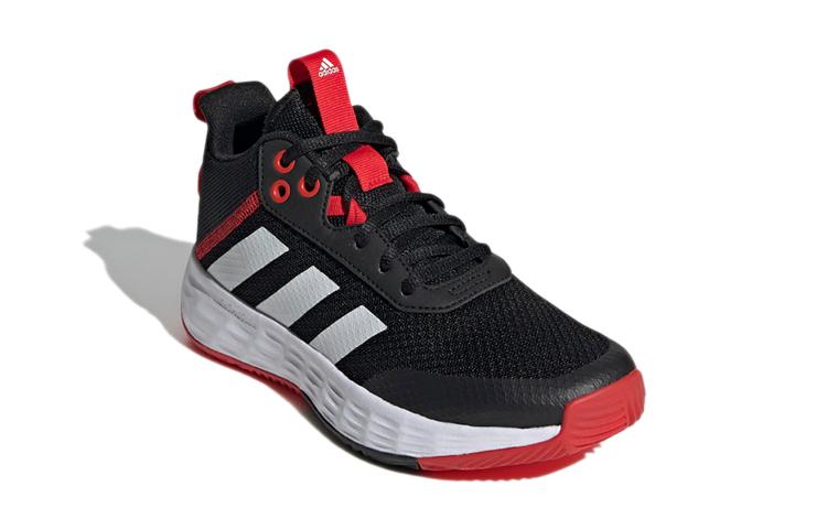 adidas OwnTheGame 2.0 K Нескользящие и дышащие низкие баскетбольные кроссовки для выступлений Черно-белые Детские H01555