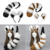 Cartoon Raccoon Ear Hairband/ Tail Adult Unisex Halloween Party Headband Costume