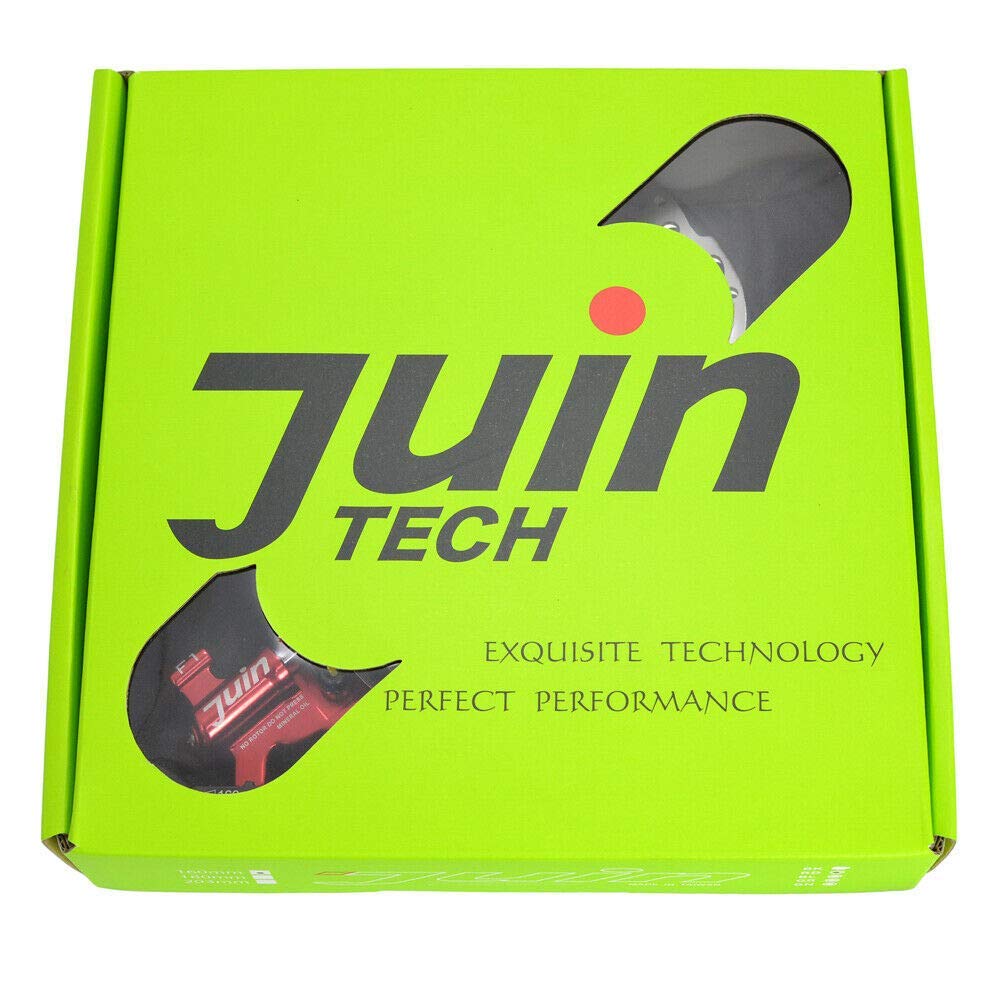 Комплект гидравлических дорожных дисковых тормозов JUIN TECH F1 Flat mount Road CX 160 мм с ротором JT1908, красный,