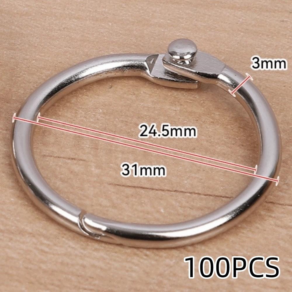 50/100Pcs O Ring Metal Binder Ring Sturdy Paper Binder Ring Loose Leaf Ring  School Office Supplies