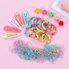 220PCS/Set Candy Color Kids Girls Accessories Gifts Hairpin Hair Clip Hair Rope