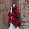 Great Northwest Hooded Shawl Thickened Travel Scarf Women'S Fashion Cloak