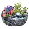 Eco-friendly Micro Landscape Ornaments Building Statue Material Safety Gardening Art