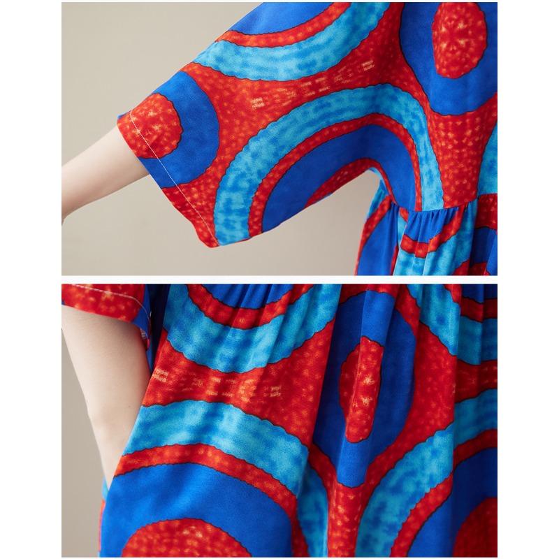 Dimanaf Плюс размер Новое 2025 женское летнее платье Базовое повседневное длинное модное свободное винтажное пляжное платье