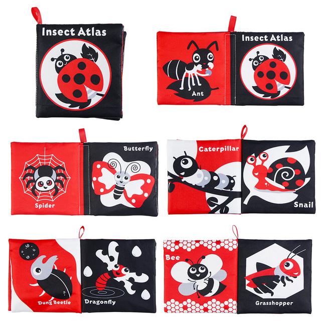 Coolplay тканевые книги, мягкие детские книги, шуршащий звук, детские тихие книги, развивающие игрушки для раннего обучения, погремушка для детей 0-12 месяцев