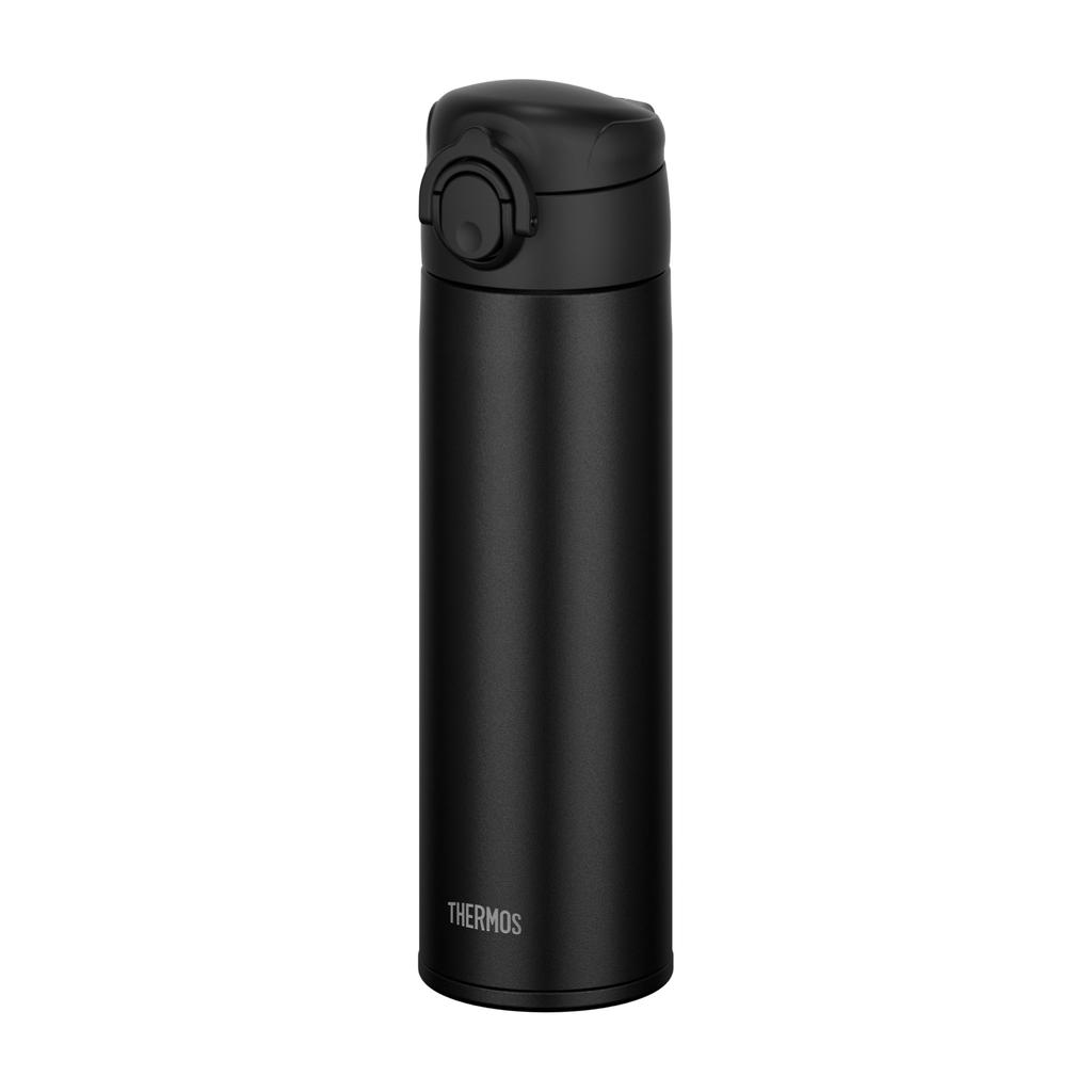 Safe Thermos Water Bottle Vacuum Insulated Mobile Mug 500ml Black Body and All Parts Dishwasher Safe One Touch Open Stainless Steel Bottle BK