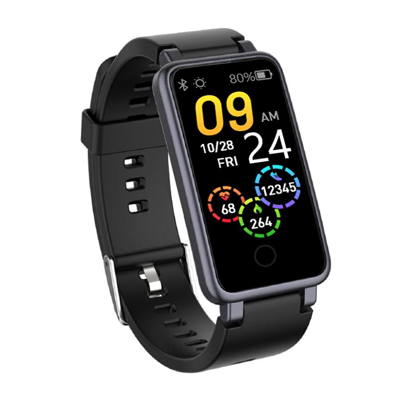 C2plus Smart Bracelet Водонепроницаемый Большой Аккумулятор Bluetooth Шагомер Частота Пульса Артериальное Давление Кислород Крови Музыка Погода Спортивный Браслет