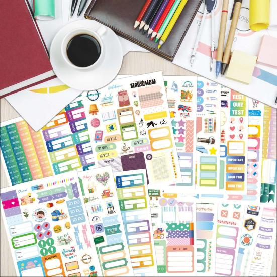 1 Set Annual Planner Stickers Set Seasonal Program Stickers Aesthetic Inspirational Holiday Wellness Stickers Calendar Journaling Accessories