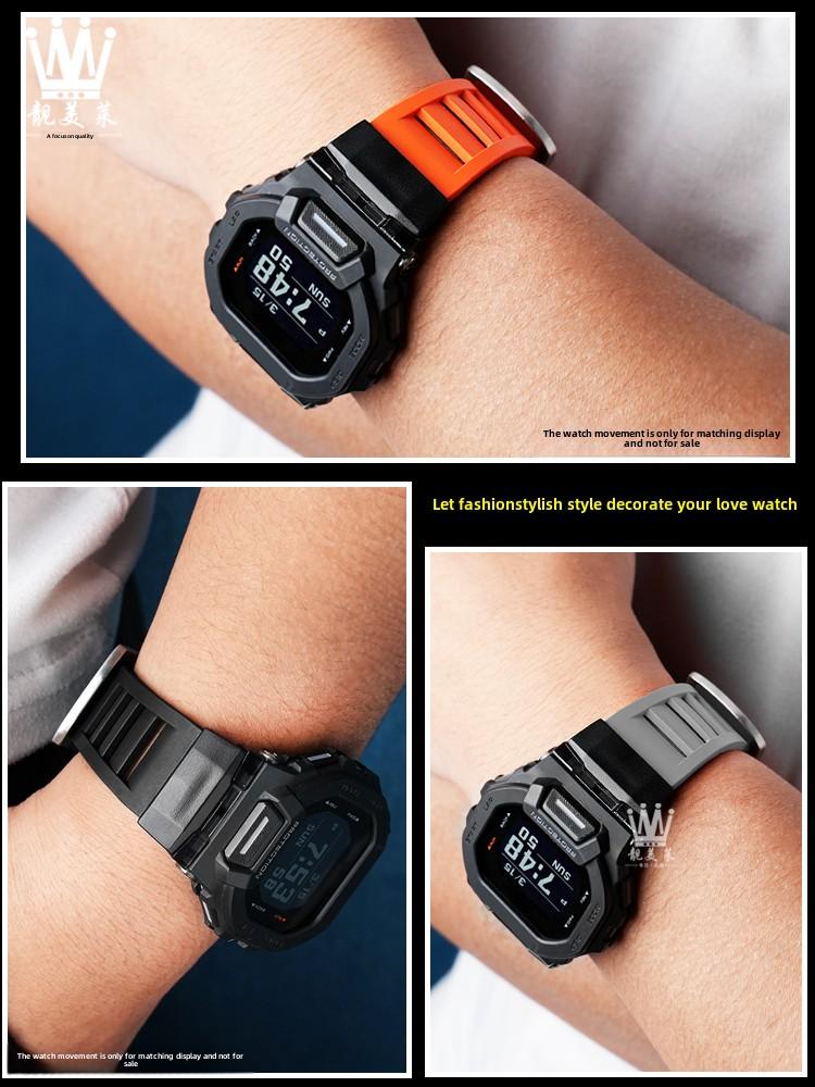Для Casio g-shock 3506 Gbd-200 Быстрый фторокаучуковый ремешок для часов Gbd 200 резиновый ремешок Мужской Желтый зеленый красный серый мягкий браслет