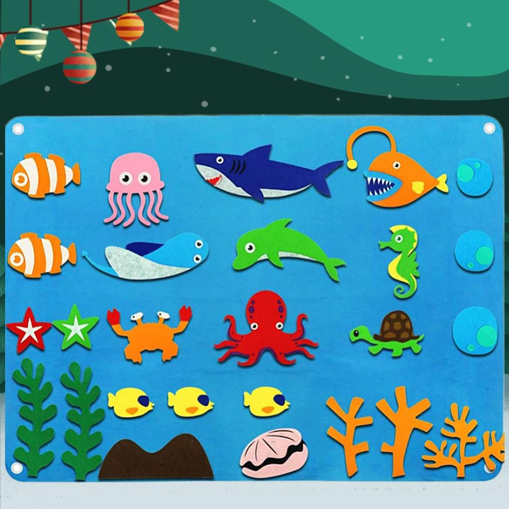 3D DIY Story Board Раннее обучение Фетровый набор Story Board Игрушки Монтессори Интерактивный игровой набор Развивает воображение у детей и взрослых