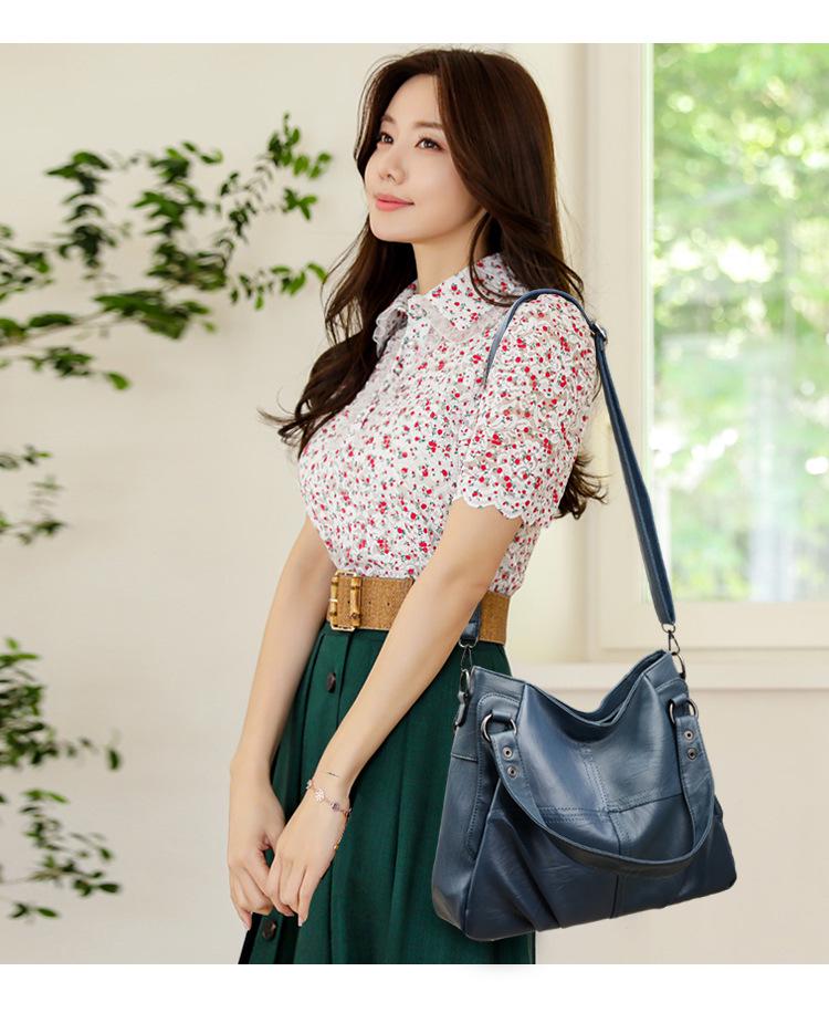 2023 Новая женская плиссированная сумка большой емкости, универсальная сумка через плечо.