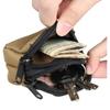 Nylon Double Zipper Pocket Coin Purse Men Tactical Molle Pouch Lightweight Outdoor Small Card Holder Keys Storage Belt Waist Bag