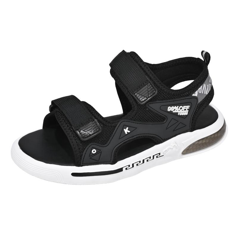 Summer Outdoor Men's Sandals Casual Anti-Slip Thick Bottom Soft Hiking Beach Flat Shoes EVA Outsole for Men Sport Black