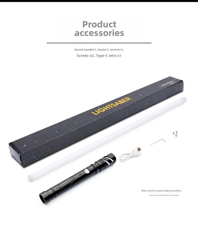 Светящийся металлический пиксельный сплав лазерный меч: Перезаряжаемая игрушка и подарок 2 в 1