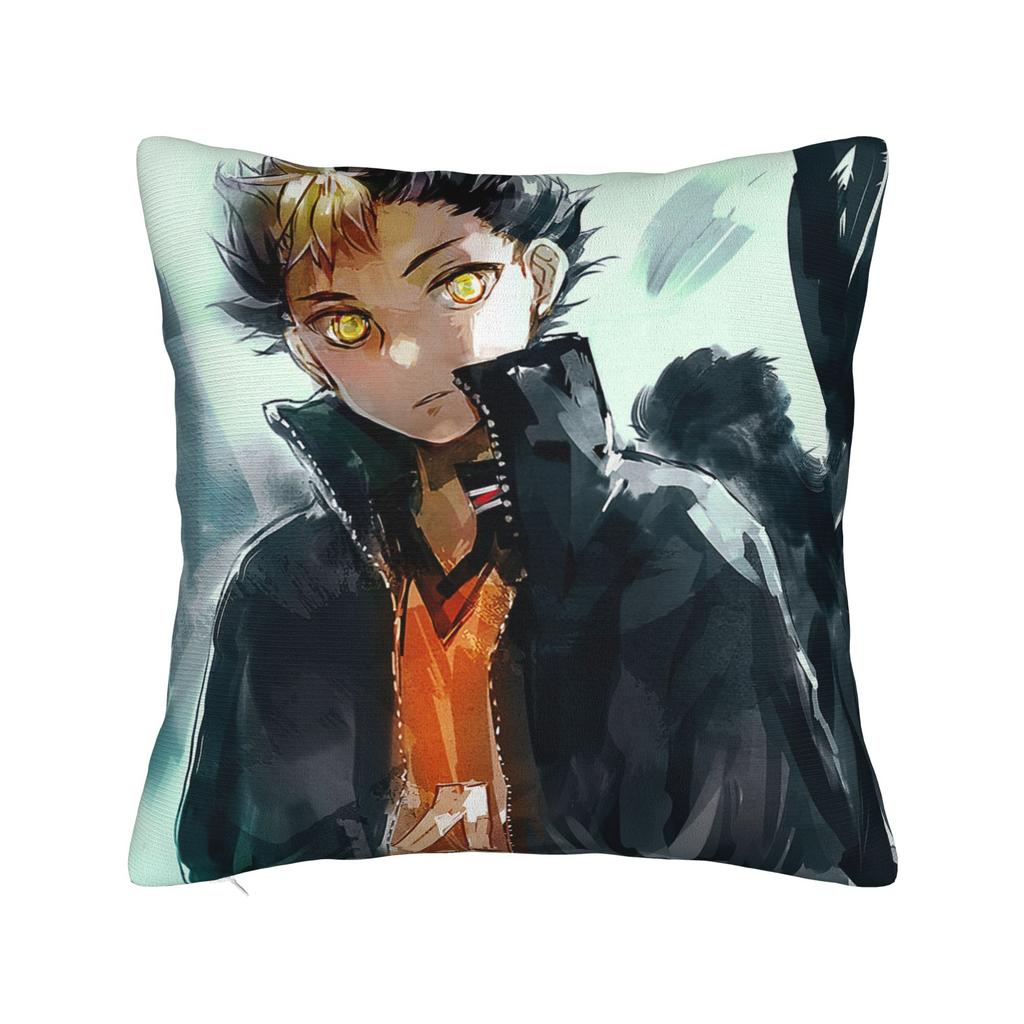 Haikyuu Квадратные Наволочки Волейбол Манга Чехол для Подушки Креативный Полиэстер Декор Наволочка для Дома 18x18