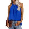 Summer Women's Vest Pleated Solid Color Loose Sleeveless Top Summer Vest Basic Casual Loose