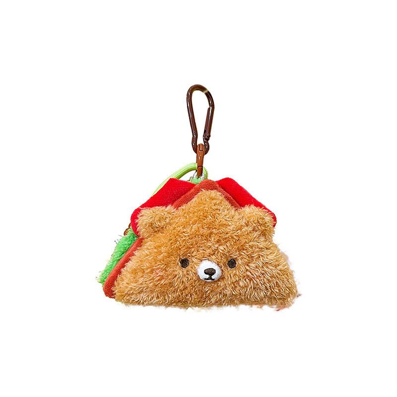 Милый плюшевый брелок-сэндвич с прочной веревкой для аксессуаров для сумки, подарки