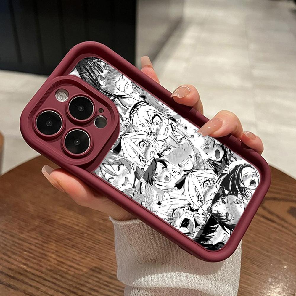 LZ1 Anime Girl Cartoon Japan Cute Drool Faces Silicone Phone Case for Xiaomi 11 Lite 14T Redmi 14C A3 Note 12 11 9 13 Pro Plus Shockproof Back Cover