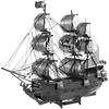 Fascinations Metal Earth ICONX Black Pearl Ship Black Version 3D Metal Model Kit