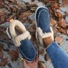 Shoes Winter Women's Cotton Shoes Large Size Piled Thickened Burrs Warm Flat Cotton Shoes
