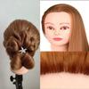 Голова манекена с волосами для укладки, окрашивания, стрижки, парикмахерская тренировочная голова