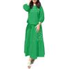 ZANZEA Women 3/4 Sleeve Blouse and Long Skirts Casual Two Piece Suit Sets