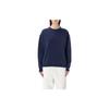 Polo Logo Embroidered Loose Fit Crew Neck Long Sleeve Sweatshirt Women Sweatshirt Navy-Blue 211943006-002