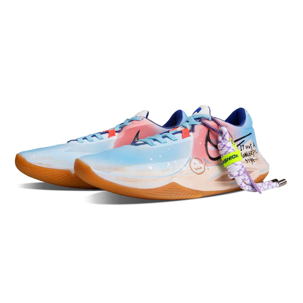 Nike Precision 6 Песчаный аромат Нескользящие Износостойкие Низкие Баскетбольные кроссовки Мужские Розово-синие HV1796-141(Команда348-)