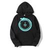 Autumn and Winter Men's Hooded Sweatshirt with Snake Tail Infinite Print Pullover, Women's Fashionable Long Sleeved Warm Hoodie
