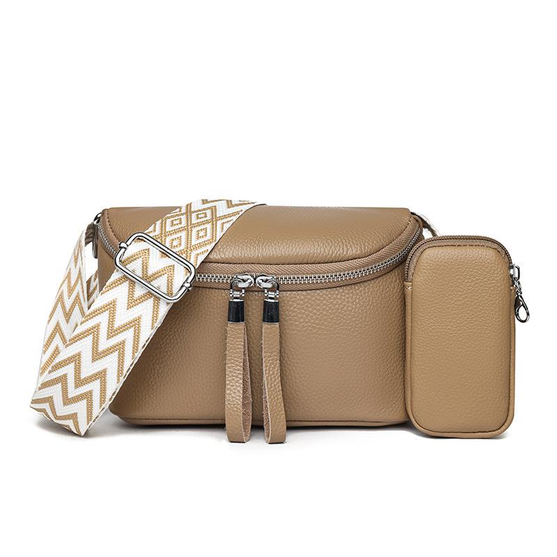 Женская сумка из натуральной кожи, простая сумка через плечо, стильная сумка-седло из коровьей кожи.