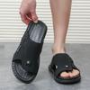 Men Sandals Holiday Men Shoes Shiny Slippers Designer Gold Patent Leather Luxury Summer Slides Mirror Walking Beach Shoe